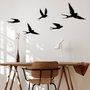 Wallity Crow Escultura de Pared de Metal con Diseño de Aves